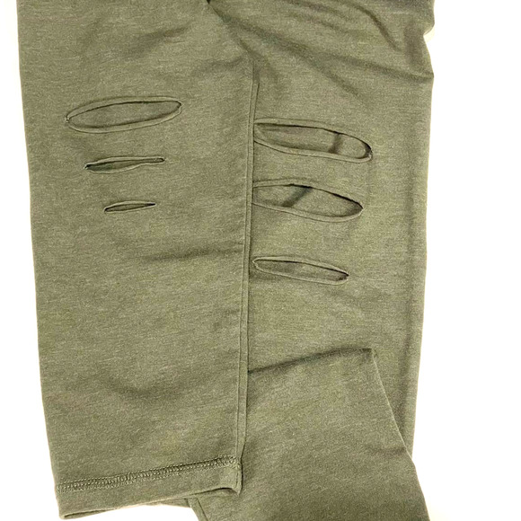 Aerie Womens Cutout Leggings Size L Olive Green - Picture 3 of 10